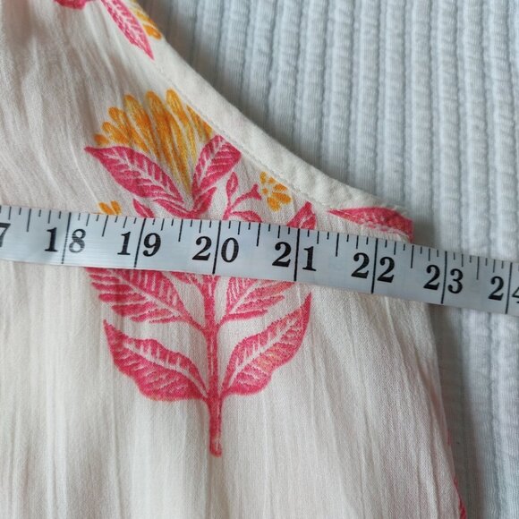 Old Navy Tie Shoulder Floral Sleeveless Maxi Swing Dress Medium Pockets Flowy - Picture 7 of 12